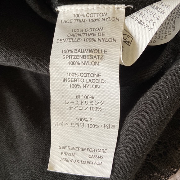 Simple black tee with lace detailing - Picture 4 of 4